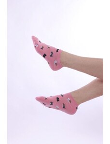 Moraj Kotníkové ponožky Cats růžové