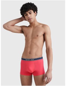 Tmavě růžové pánské boxerky Tommy Hilfiger Essential Trunk - Pánské