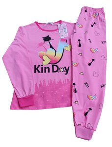 Kugo Dívčí bavlněné pyžamo Kočka č. 134-164