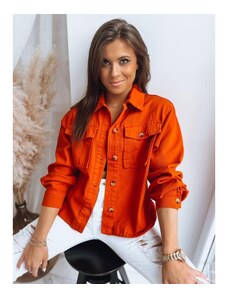 Dstreet Košilová dámská bunda oranžové barvy