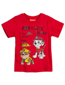 Chlapecké tričko PAW PATROL FAVOURITE THINGS červené