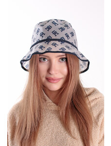 Tommy Hilfiger Modro-bílý klobouk TH Monogram Water Repellent Bucket Hat