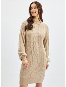Orsay Béžové dámské svetrové šaty - Dámské