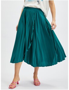 Orsay Petrolejová dámská plisovaná midi sukně - Dámské