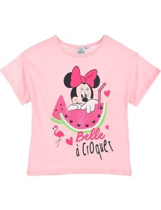 DISNEY SVĚTLE RŮŽOVÉ DÍVČÍ TRIČKO MINNIE MOUSE Světle růžová