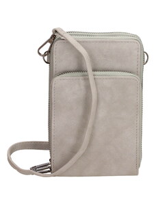 Dámská kabelka na telefon/peněženka s popruhem přes rameno Beagles Marbella - světle šedá - na výšku