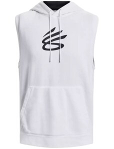 Under Armour Curry Fleece Sleeveless Hoodie / Bílá / L