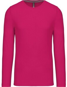 Kariban K359 pánské tričko dlouhý rukáv růžová - velikost S