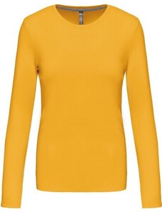 Kariban K383 dámské tričko dlouhý rukáv žlutá - velikost S