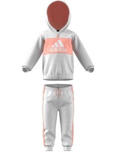 Dětská souprava Adidas Jr Jogging Logo Hooded Light Grey