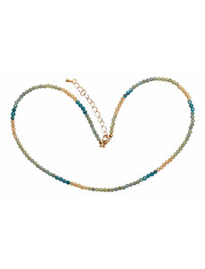Nefertitis Apatit náhrdelník extra broušené korálky 3 mm - délka cca 40 cm