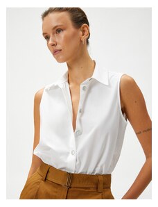 Koton Sleeveless Shirt With Buttons Cotton