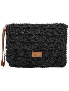 Firenze Měkká kabelka do ruky s pleteným vzorem Vivalo, černá
