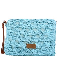 Firenze Měkká kabelka do ruky s pleteným vzorem Vivalo, modrá