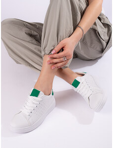 Women's White Comfortable Shelvt Sports Shoes