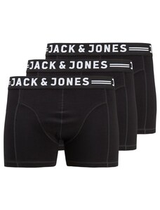 Jack & jones, boxerky trunk s podílem strečových vláken, 3 ks v balení černá