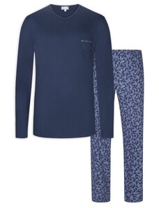 Mey, pyžamo s kalhotami s kašmírovým vzorem modrá