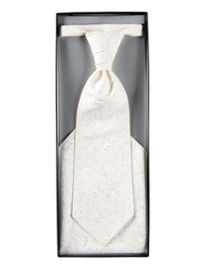 Digel, luxusní plastron v paisley dezénu bílá