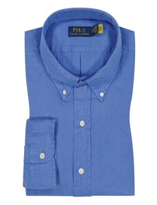 Polo ralph lauren, lněná košile s motivem palem a propínacím límečkem (button-down) ultramarín