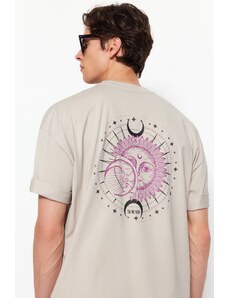 Trendyol Stone Oversize/Wide-Fit 100% Cotton Mystic Printed T-Shirt