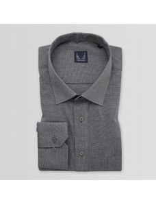 Willsoor Pánská košile šedé barvy s hladkým vzorem 15050