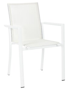 Bílá hliníková zahradní židle Bizzotto Konnor