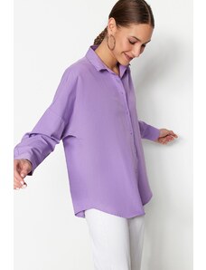 Trendyol Purple Oversize/Wide Fit Woven Shirt