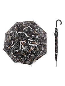 Doppler Fiber Flex Scribble Black holový dámský deštník