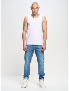 Big Star Man's Singlet T-shirt 152063 Cream-101