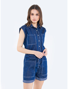 Big Star Woman's Overall Trousers 115618 Denim-465