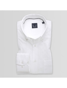 Willsoor Pánská klasická košile v bílé barvě s hladkým vzorem 15063