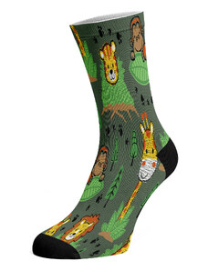 Walkee dětské ponožky - Safari Barva: Zelená, Velikost: 31-35