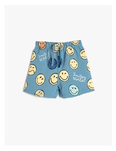 Koton Smileyworld Shorts Licensed Tie Waist Cotton.