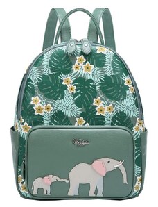Vendula London Batoh Vendula Animal Elephant Backpack K81482601 zelený 9 l