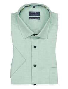 Tom rusborg, košile s krátkým rukávem s jemnou strukturou, comfort fit zelená