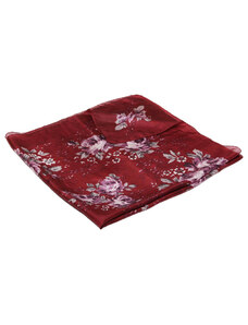 Pranita Hedvábný šátek s potiskem bordó