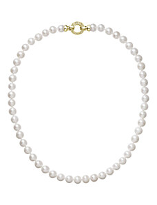 EVOLUTION GROUP Perlový náhrdelník z pravých říčních perel bílý 22003.1