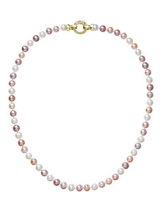 EVOLUTION GROUP Perlový náhrdelník z pravých říčních perel mix barev 22004.3