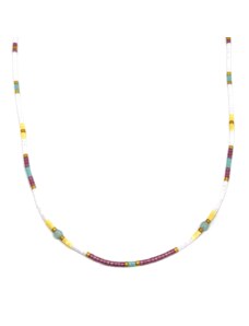 Dámský náhrdelník s korálky levandulový Mou Jewel
