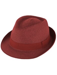 Nemačkavý červený letní klobouk Trilby od Fiebig