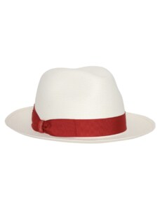 Panamský klobouk - střední krempa od Borsalino - Medium-brimmed Fine Panama - červená stuha