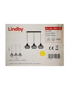 Lindby Lindby - Lustr na lanku FRANCES 3xE27/60W/230V LW0149