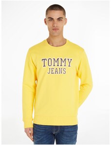Tommy Hilfiger Žlutá pánská mikina s potiskem Tommy Jeans Entry Graphi - Pánské