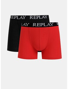 Sada dvou boxerek v černé a červené barvě Replay - Pánské