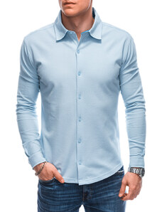 EDOTI Pánské tričko s dlouhým rukávem 523K - modré