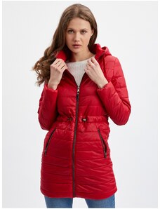 Orsay Červený dámský prošívaný kabát - Dámské