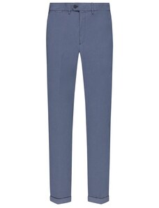 Eurex, chino kalhoty joe s puky na nohavicích a s drobným vzorem modrá