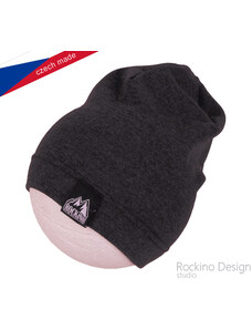 Rockino (český výrobce) Chlapecká podzimní/jarní čepice šedý melír Rockino 5658