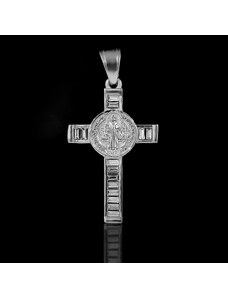 Křížek Crista Lux ocel se zirkony | DG Šperky