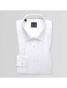 Willsoor Pánská slim fit košile bílé barvy s drobným vzorem 15102